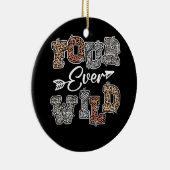 4回のワイルド4歳の誕生日4歳のサファリループ セラミックオーナメント (右)