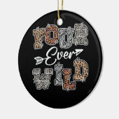 4回のワイルド4歳の誕生日4歳のサファリループ セラミックオーナメント (左)