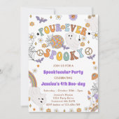 4回の不気味Groovyハロウィーン4回目の誕生日 招待状 (正面)