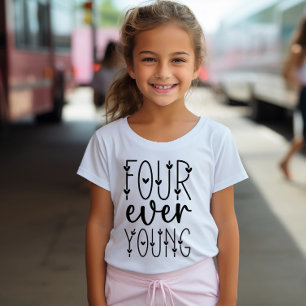 4回の若い頃 – 4th誕生日ガールギフト tシャツ