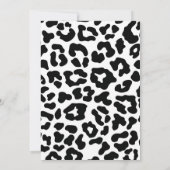 4回の野生のサファリ動物の女の子4歳の誕生日 招待状 (裏面)