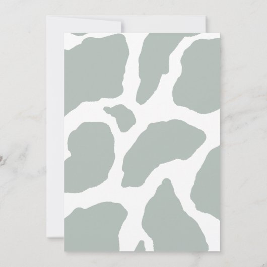 4回の野生のサファリ4歳の誕生日パーティー 招待状 (裏面)