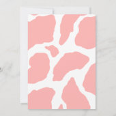 4回の野生の女の子サファリ4th誕生日パーティー 招待状 (裏面)