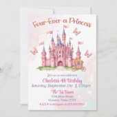 4回プリンセス4歳 招待状 (正面)