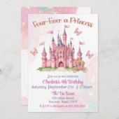 4回プリンセス4歳 招待状 (正面/裏面)