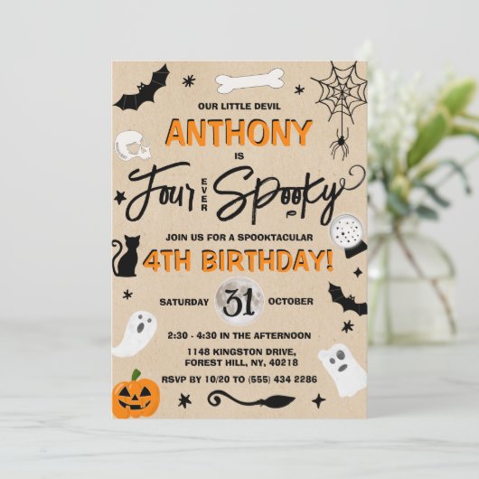 4回不気味!ハロウィーン4th誕生日 招待状 (スタンド正面)