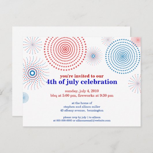 4回目の花火 インビテーションポストカード (正面/裏面)