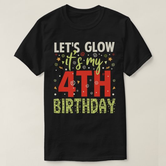 4回目の誕生日プレゼント Tシャツ (デザイン正面)