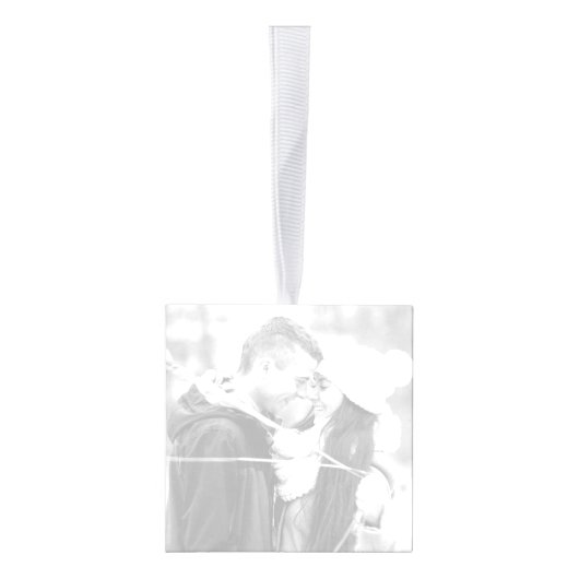 4回記結婚念写真カスタムトパズ キューブオーナメント (右)