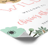 4回限りの野生 |子供の誕生日パーティーウェルカムサイン ポスター (角)