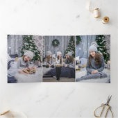 4大きな写真と明メリーるいクリスマス 三つ折りクリスマスカード (内部)