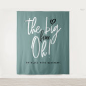 4大王！40歳のパーティーティール（緑がかった色） タペストリー (正面)