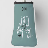 4大王！40歳の誕生日パーティーティール（緑がかった色） ゴルフヘッドカバー (回転90)