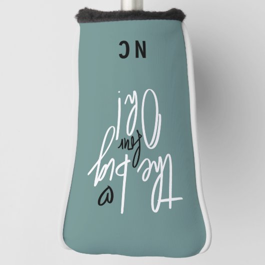 4大王！40歳の誕生日パーティーティール（緑がかった色） ゴルフヘッドカバー (回転90)