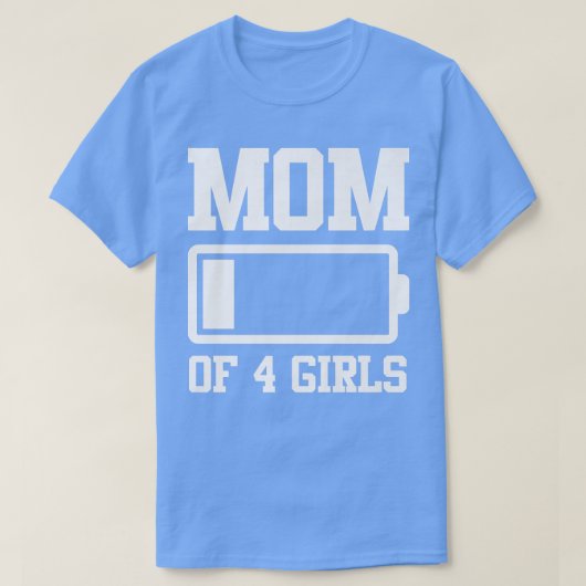 4女の子の母おもしろいの日の母 Tシャツ (デザイン正面)