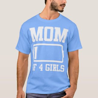 4女の子の母おもしろいの日の母 Tシャツ