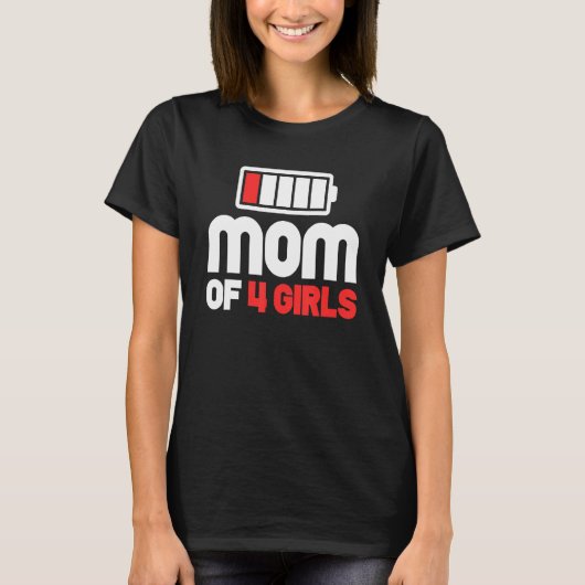 4女の子の母の日の母 Tシャツ (正面)