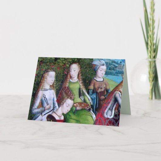 4女性の聖人の庭(詳細; M 070)カード カード (正面)