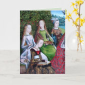 4女聖人の庭(詳細、M 070) カード (黄色い花)