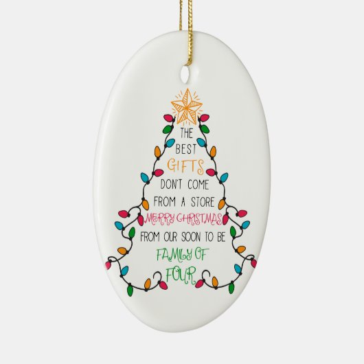 4妊娠告知のクリスマスツリー家族 セラミックオーナメント (右)