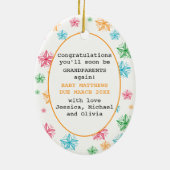 4妊娠告知のクリスマスツリー家族 セラミックオーナメント (裏面)