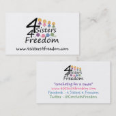 4姉妹4の自由の名刺 名刺 (正面/裏面)