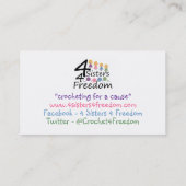 4姉妹4の自由の名刺 名刺 (裏面)