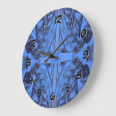 4姿ブルー – タイムバックバックバックバッククロック ラージ壁時計 (傾斜)