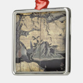 4季節の鳥そして花 メタルオーナメント (左)