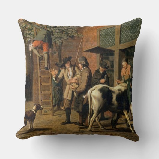 4季節、秋(キャンバスの油) (1667年を見て下さい クッション (正面)