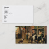 4季節、秋(キャンバスの油) (1667年を見て下さい 名刺 (正面/裏面)