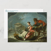 4季節: François Boucher著冬 シーズンポストカード (正面/裏面)