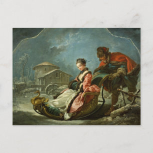4季節: François Boucher著冬 シーズンポストカード