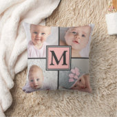 4孫のフォトコラージュパーソナライズされた クッション (ブランケット)