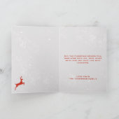 4家族の写真コラージュのクリスマスハッピーホリデー シーズンカード (内部)