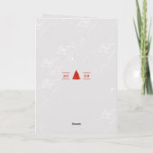 4家族の写真コラージュのクリスマスハッピーホリデー シーズンカード (裏面)