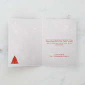 4家族の写真コラージュのクリスマスハッピーホリデー シーズンカード (内部)