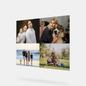 4家族の写真コラージュを作成 アクリルサイン (傾斜)