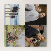 4家族の写真コラージュを作成 ジグソーパズル (横)