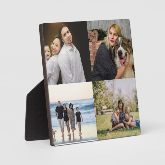 4家族の写真コラージュを作成 フォトプラーク (正面)