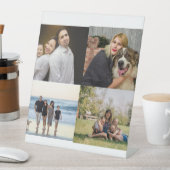 4家族の写真コラージュを作成 台座サイン (インサイチュ)