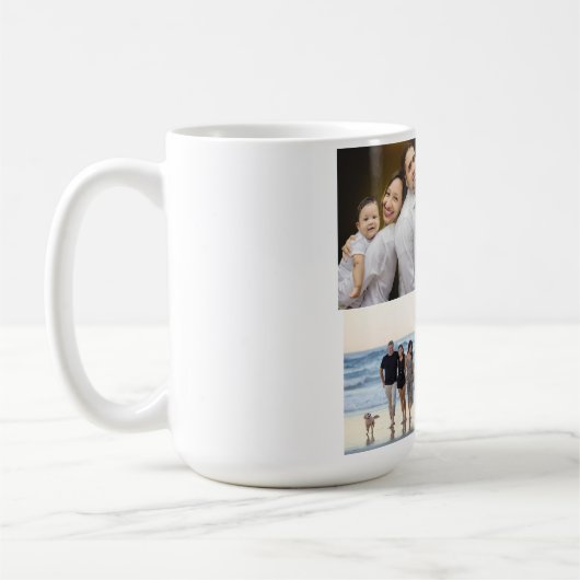 4家族モダン写真コラージュカスタム コーヒーマグカップ (左)