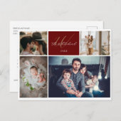 4家族モダン写真モノグラム シーズンポストカード (正面/裏面)