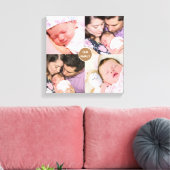 4家族写真広場モンタージュ キャンバスプリント (インサイチュ (リビング))