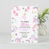 4常に魔法、ユニコーン誕生日、虹 招待状 (スタンド正面)