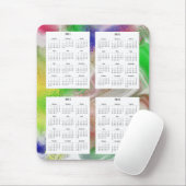 4年カレンダーぼやけた色のデザイン背景。 マウスパッド (マウス)