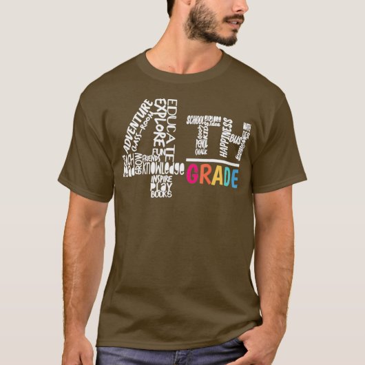 4年生おもしろいのTシャツの学生(4年生) Tシャツ (正面)