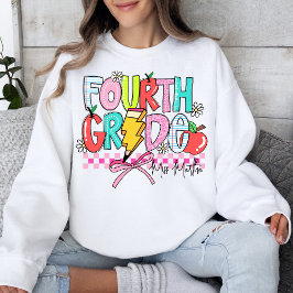 4年生かわいい学校先生新学期 スウェットシャツ