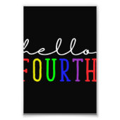 4年生こんにちは |学校のギフトへようこそ フォトプリント            (正面)