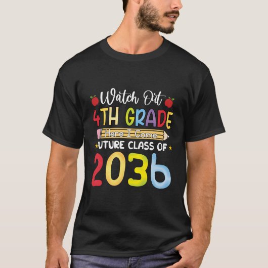 4年生だ よっ 未来の2036年度生 Tシャツ (正面)